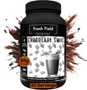 Poudre de protéines de chocolat frais - 25g de poudre de protéines de lactosérum, sans gluten et sans soja, sans sucre, 30 portions - Poudre de protéines de lactosérum naturel pour l'entraînement Fitness & Nutrition Shakes - 2,36 lb