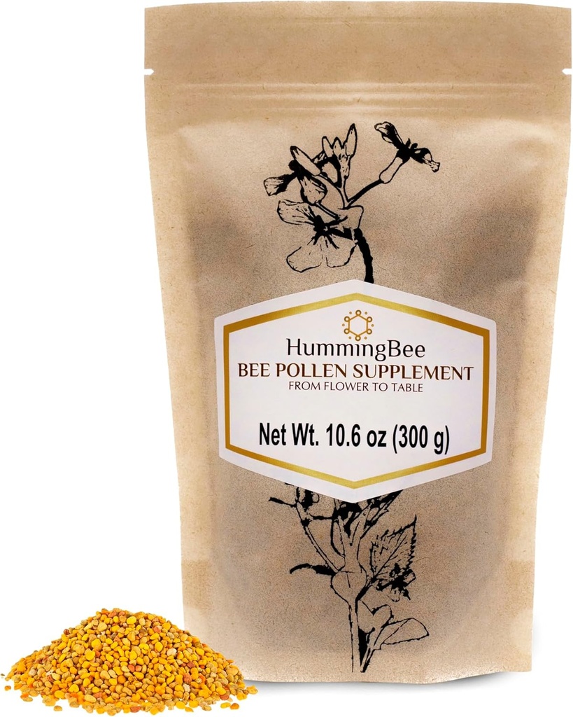 Buzzing avec Vitalité, Granules de pollen d'abeille - Votre Powerhouse naturel Superfood! 100% pur, facilement absorbé et prêt à alimenter vos aventures - 10.6 Ounces