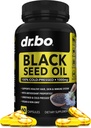 Black Seed Oil Capsules Vegan - Pure Cold Pressed Black Seed Oil Nigella Sativa Cumin pour la santé de la peau et des cheveux, 500mg, 1000mg Par 2 Capsule Servant Blackseed Capsules liquides Halal - 60 Softgels Pills