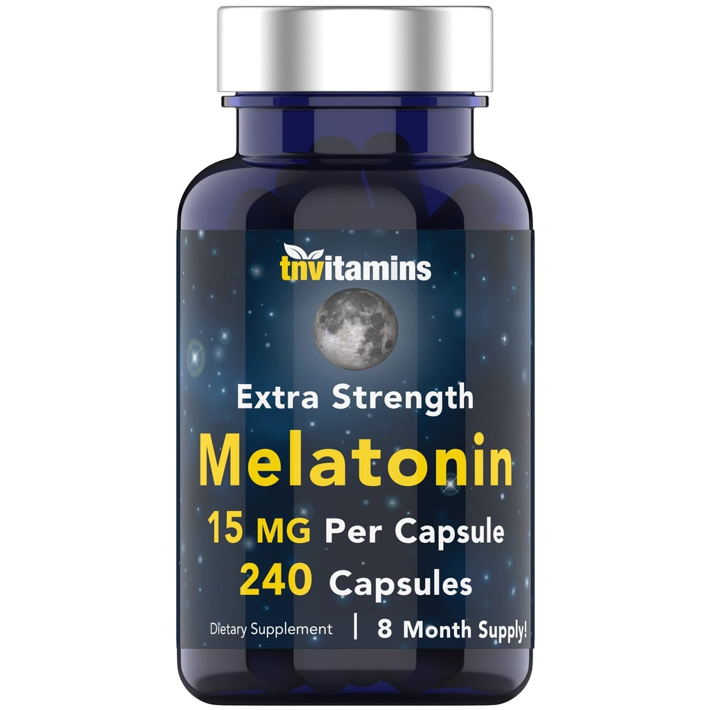 tnvitamins Melatonin 15 MG par Capsule (240 Capsules)