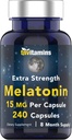 tnvitamins Melatonin 15 MG par Capsule (240 Capsules)