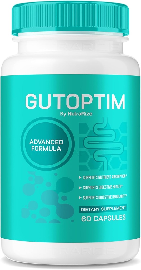GutOptim Vitamin, Advanced Formula Capsules for Gut Health, GutOptim All Natural Supplement for Digestive Wellness, Extra Strength Official Formula, Gut Optim Reviews (60 Capsules)