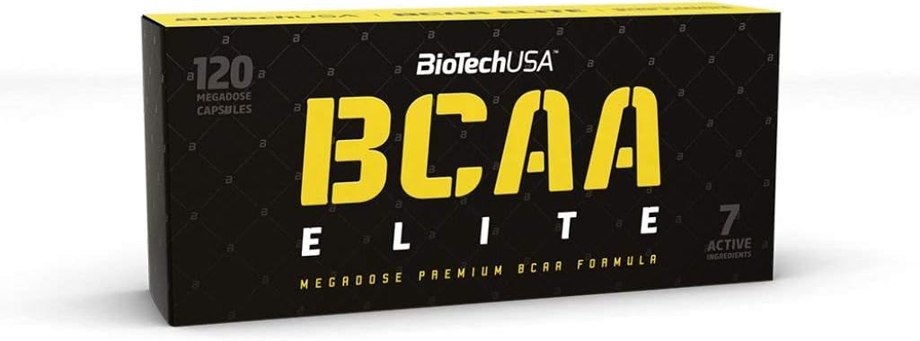 BioTechUSA Elite Series BCAA Elite 120 Capsules Acides aminés avec L-Leucine, L-Isoleucine et L-Valine. Supplément BCAA