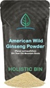 Boîte Holistic Wild American Ginseng Poudre Pure Organic Ginseng Supplément fait avec des racines sauvages récoltées 20 ans et plus de Appalachia (Panax Quinquefolius)