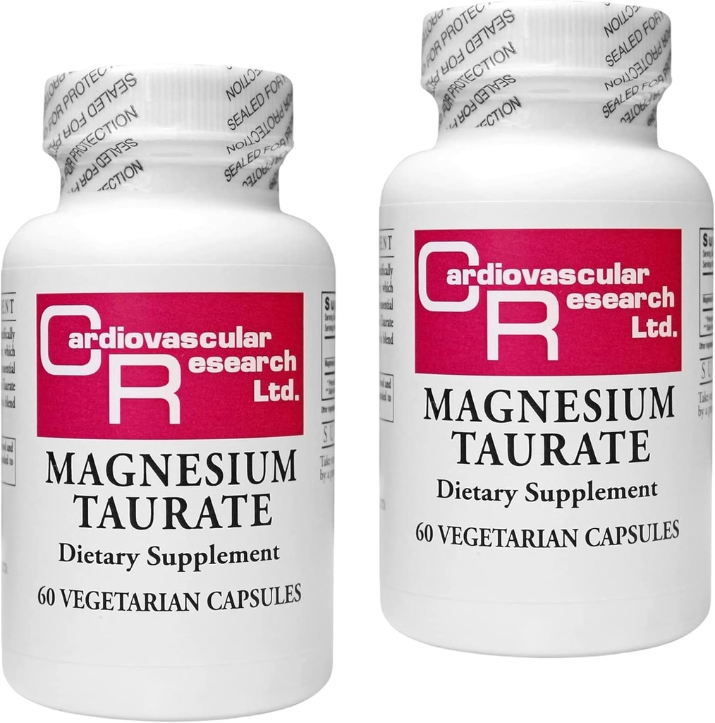 Recherche cardiovasculaire Taurat de magnésium - 125 mg Magnésium élémentaire -120 Nombre (60 X2)