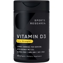 Sports Research® Vitamin D3 5000iu/125mcg with Coconut Oil, 360 Softgels