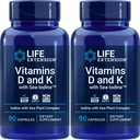 Vitamines D et K de prolongation de vie avec l'iode de la mer, 90 gélules