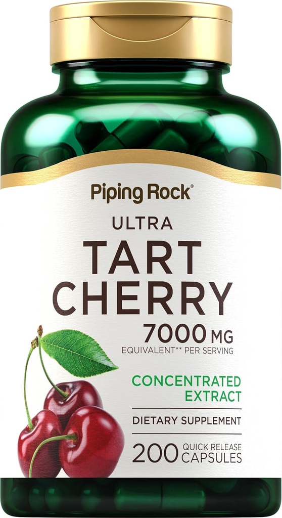 Pipeping Rock Tart Capsules d'extrait de cerise 7000 mg 200 pilules pour les femmes et les hommes