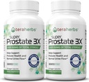 Tera Herbs Super Prostate 3X - Contrôle de la vésicule, équilibre hormonal et soutien pour la prostate élargie et l'urine fréquente - Suppléments de prostate pour hommes avec/Beta Sitostérol pas Saw Palmetto (2 Pack)