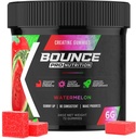 Bounce Pro crème monohydratée pour les hommes et les femmes, basse calories, 6G de créatine par portion, végétalien, anti-melting, sans gluten, non-OGM, 2g de créatine par gummy (72ct, pastèque)