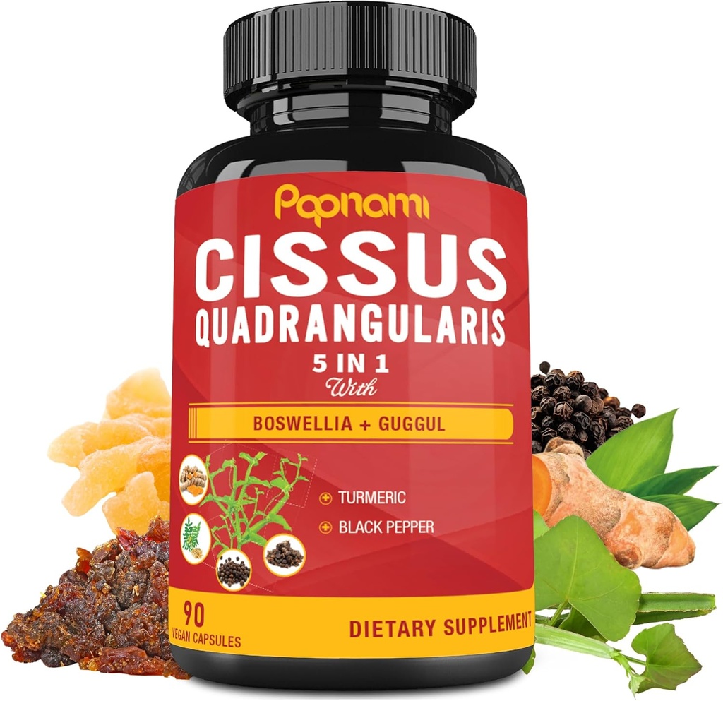 Super Cisus Quadrangularis Extrait Capsules avec Boswellia, Guggul, Turmeric, Pepper