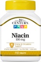 Comprimés de niacine du 21e siècle, 100 mg, 110 Nombre