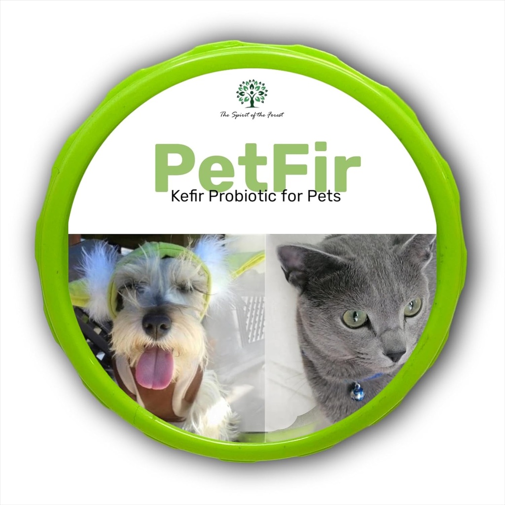 Petfir Pack Kefir pour chiens et chats Supplément animaux de compagnie probiotique chien Formule probiotique avancée pour chien (85 gr)