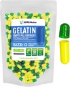 XPRS Nutra Taille 0 Capsules vides - 100 Compte Capsules de gélatine vides - Pills Bricolage Capsule Remplissage - Pure Pilule à Pilule pour Do-It-Youlf Suppléments (Green/Yellow)
