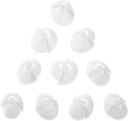MEDca Hearing Aid Standard Receiver Tulip Domes Compatible with GN Resound Sure Fit - 10-Pcs Universal Invisible Tip Replacement Ear Domes for BTE PSAP Hearing Amplifiers and Open Fit Models, Clear