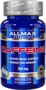 ALLMAX Nutrition Pilules de caféine, énergie soutenue et avant l'entraînement Focus mental, absorption rapide et végétalien, 200 mg, 100 comprimés