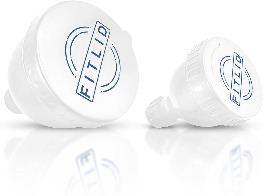 Petits et grands entonnoirs de supplément de protéines portables de 2 paquets, parfaits pour pré-entraînement, BCAA et poudre de protéines. Facile & Mess Conteneur gratuit pour l'entraînement, Voyage, aller, fitness, WOD. (Blanc & Bleu)