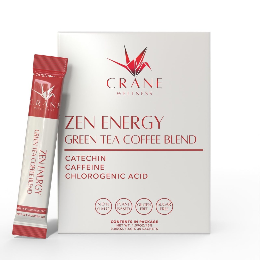 ZEN ENERGY GREEN TEA ET COFFEE BLEND - Fabriqué au Japon, Non-Gmo.