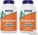 Maintenant Sélénium 200mcg Capsules, 300 Compte (paquet de 2) - L Sélénométhionine Mineral Supplément pour les femmes et les hommes - Veg Caps, Non-OGM, Vegan Friendly, Sans levure