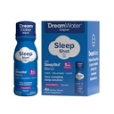 Supplément d'aide au sommeil à l'eau de rêve; Melatonine 5mg, GABA, 5-HTP; Zéro sucre, saveurs naturelles, Pas de couleur ajoutée, 2,5 oz liquides shots de sommeil, Snoozeberry, 4-Count