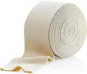 Bandage de soutien tubulaire élastique Taille D, 10M Boîte - Couleur naturelle (3" X 33 pieds) pour grand bandage de soutien genou - Hauteur moyenne, coton Spandex
