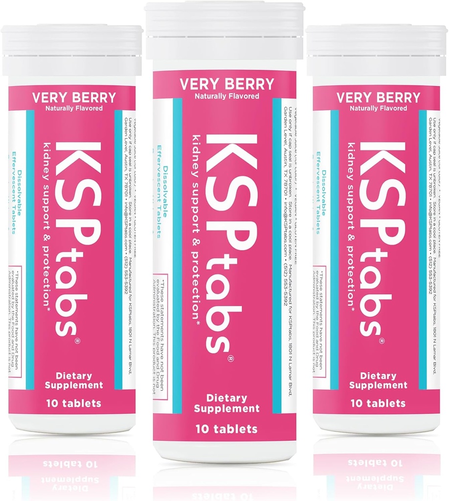 Tous les suppléments naturels d'hydratation et de santé rénale pour combattre la formation de cristaux d'oxalate de calcium, très Berry-3 Pack