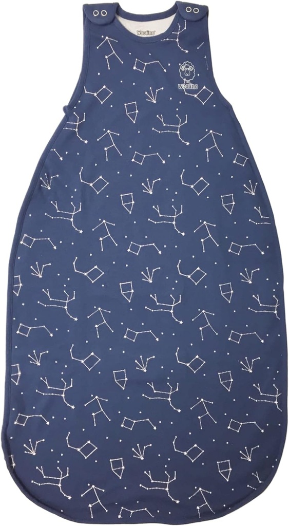 Sac de couchage Woolino Big Kid, sac de couchage bébé 4 saisons, couverture en laine Merino et coton biologique, 4-6 ans