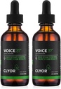 CLYOR Voice37 - Singers Voice Remedy - 2 packs Toutes les plantes naturelles de la formule de booster vocal pour lubrifier Soothe and Relieve Hoarseness Dry Itchy Throat - Améliorer le chant et parler - 2 oz - VOICE37