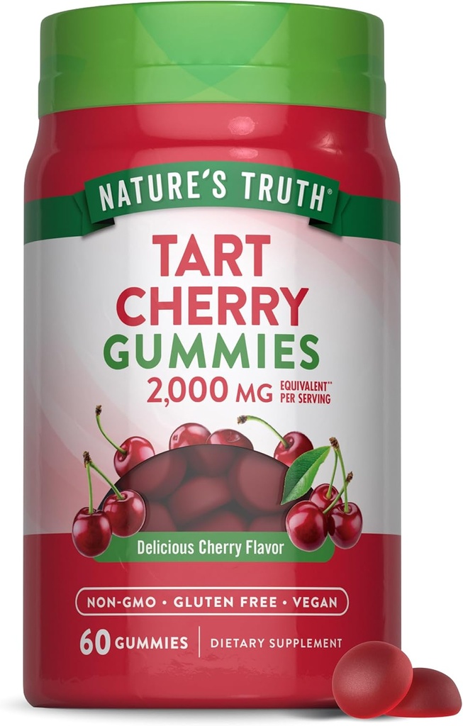 Nature's Truth Tart Cherry Gummies de 2000mg.60 Comte.