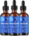 (3 Pack) NeuroQuiet Drops - NeuroQuiet Official Daily Hearing Support Toutes les formules naturelles de produits liquides pour la santé de l'oreille, la clarté auditive et l'équilibre auditif, 3 bouteilles pendant 3 mois