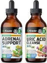 BIO KRAUTER Adrenal Support Tincture 4 Fl. Oz. & Uric Acid Support Tincture 4 Fl. Oz.