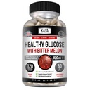 Kaya Naturals Gluco Healthy avec supplément de Bittermelon.Supportez des niveaux et des fonctions sains, 20 herbes vitamines et minéraux, acide alpha lipoïque, cannelle, vitamine C et E, non-OGM (120 Nombre)