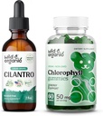 Teinture de cilantro sauvage et biologique 2 fl oz et gommes à chlorophylle