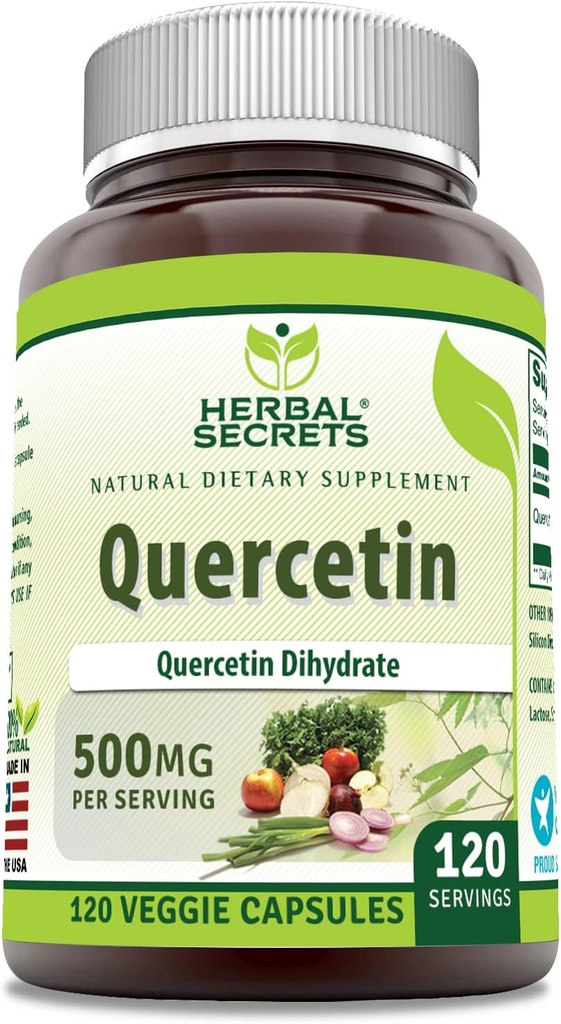 Secrets à base de plantes Quercetin 500 Mg Supplément (en anglais seulement) Non-OGM (en anglais seulement)