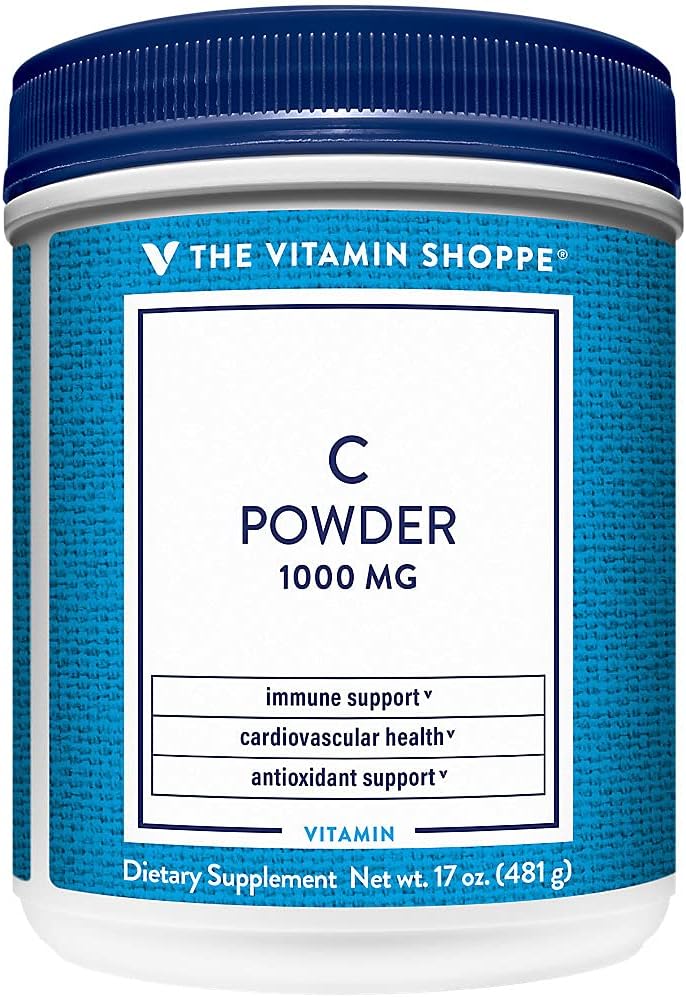 La Vitamine Shoppe Vitamine C Poudre 1000MG, Antioxydant qui soutient la santé immunitaire et cardiovasculaire (17 Ounces Poudre)