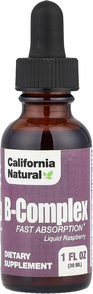 Supplément sublingual complexe California Natural B, framboise, 1 once