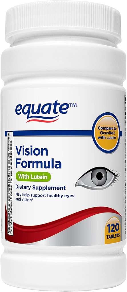 Equite - Formule Vision avec Lutéine, Vitamine santé oculaire et supplément minéral, 120 comprimés par Equite