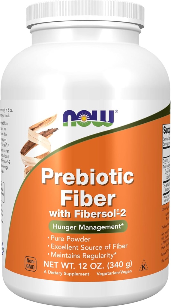 MAINTENANT compléments alimentaires, fibre prébiotique avec fibre-2, dérivée de maïs non OGM, poudre, 12-Ounce