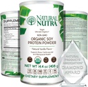 Natural Nutra Organic Vegan Plant Based Soy Protein Source Powder, Support Midlife Transition, Supports Bone and Improves Cardiovascular Health, Gluten Free, Non GMO, Sugar-Free 14.4 OZ.