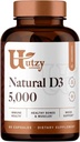 Utzy Naturals D3 5 000 UI de vitamine D Cholecalciferol Fabriqué aux États-Unis