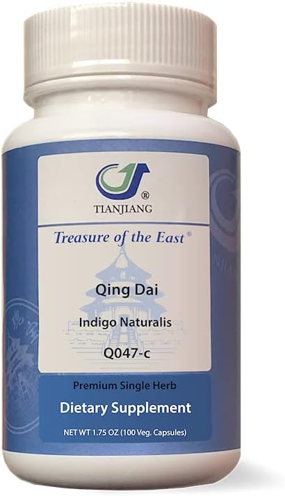Trésor de l'Est, Indigo - Capsules Qing Dai (1:1 Extraits de plantes, 100 Capsules)