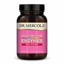 Dr Mercola Enzymes du spectre complet pour les femmes - 22 Enzymes diverses - Soutient la santé digestive et gustative - Non-OGM, sans gluten et sans soja - 90 capsules (90 portions)