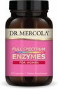 Dr Mercola Enzymes du spectre complet pour les femmes - 22 Enzymes diverses - Soutient la santé digestive et gustative - Non-OGM, sans gluten et sans soja - 90 capsules (90 portions)