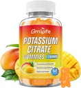 Potassium Citrate Gummies, High Potassium Supplement Gummies 1200mg for Adults & Kids, Support Leg Cramps & Muscle Health, Vegan, Mango Flavor 60 Count