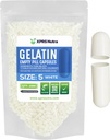 XPRS Nutra Taille 5 Capsules vides - 1000 Compte très petites Capsules de gélatine vides - Pills Bricolage Capsule Remplissage - Gel de pilules rechargeables pour Do-It-Youlf Suppléments de vitamines (Blanc)