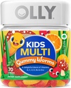 OLLY Enfants Multivitamine Gommy Worms Sour Fruit Punch Vitamines A C D E Bs Zinc 45 Jours d'approvisionnement 70 Compte