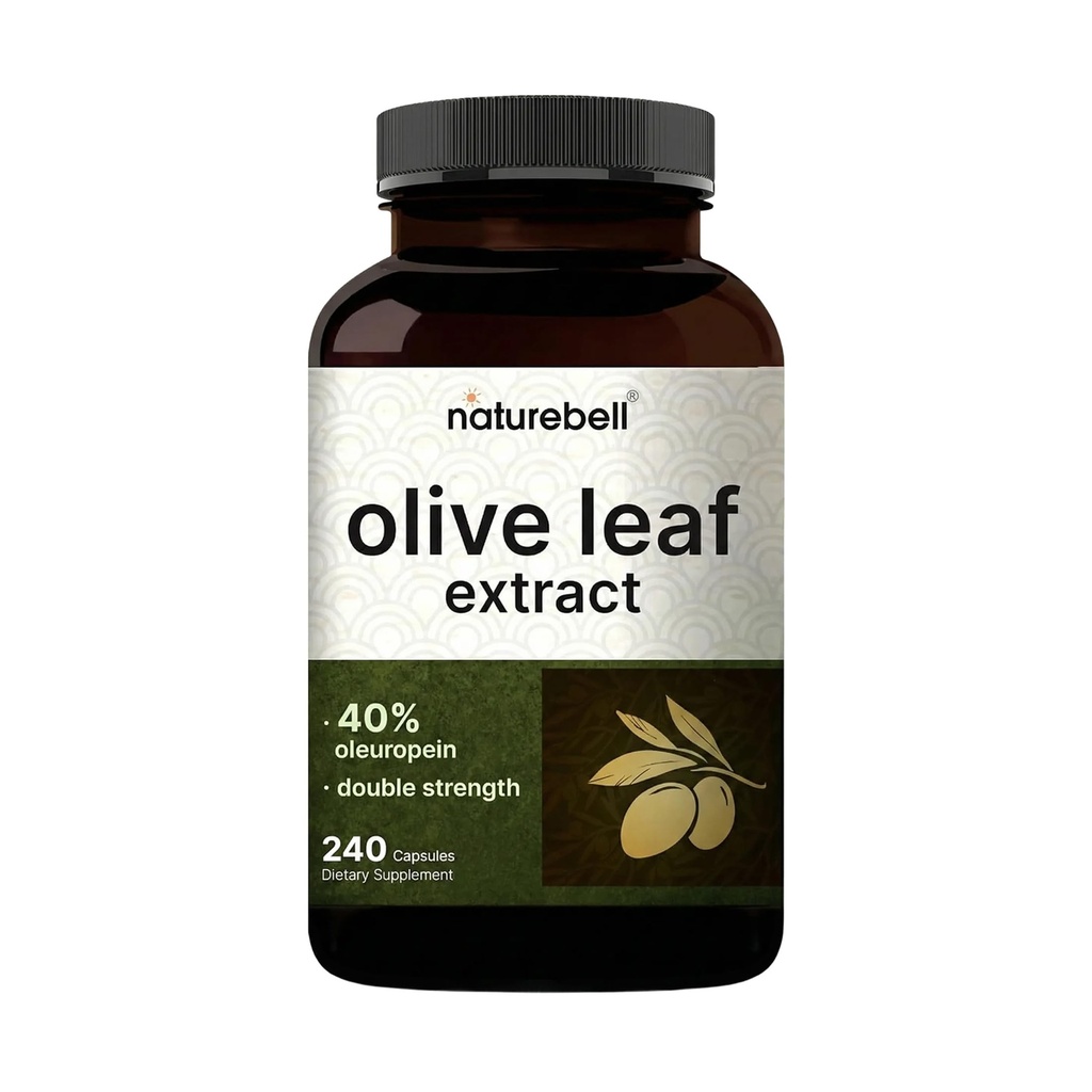 Olive Leaf Extract 30000mg, 240 Capsules de 40% Oleuropein actif, 50:1 Équivalent à base de plantes – Riche en polyphénol et antioxydants flavonoïdes pour la santé immunitaire et cardiaque – Non-OGM