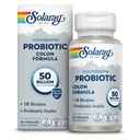 SOLARAY Mycrobiome Probiotic Colon Formula, Vegan, Digestive Function, Colon Health, and Immuni System Support, 50 Million CFU, 18 souches, Inuline prébiotique, garantie de 60 jours, 30 portions, 30 VegCaps