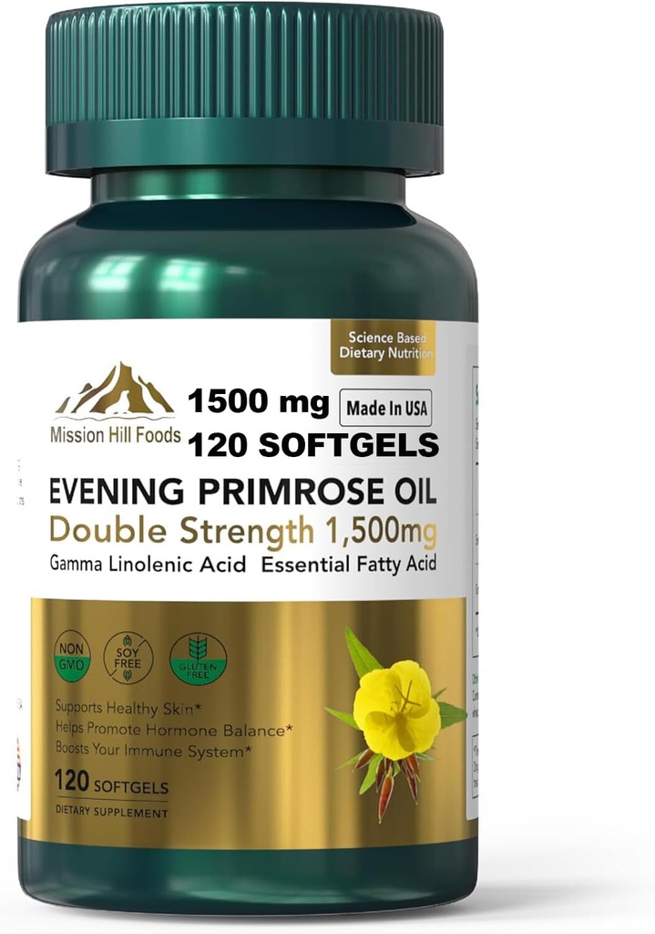 Huile de Primrose (1 bouteille-120 Softgels-2mo)