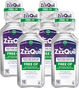 ZzzQuil, Nighttime Sleep Aid Liquid, FREE OF Alcohol & Artificial Dyes, 50 mg Diphenhydramine HCl, No1 Sleep Aid Brand, Fall Asleep Fast, Non-Habit Forming, Soothing Berry Flavor, 12 FL OZ (Pack of 4)
